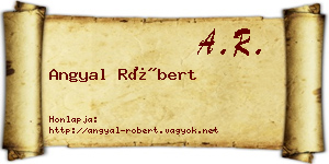 Angyal Róbert névjegykártya