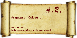 Angyal Róbert névjegykártya