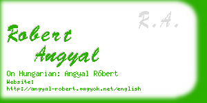 robert angyal business card
